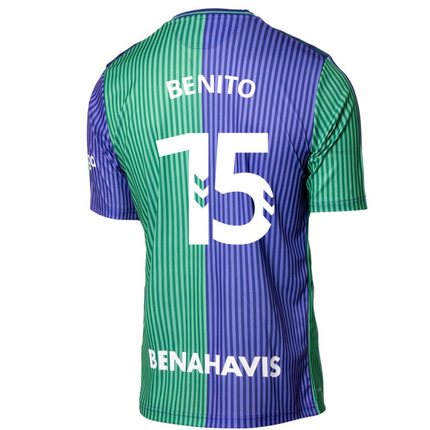 Herren Iván Benito #15 Grün Blau Auswärtstrikot Trikot 2023/24 T-Shirt Österreich