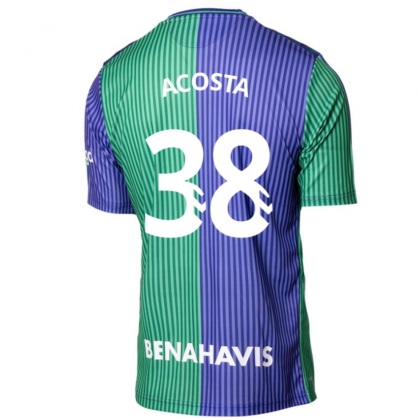 Herren Judith Acosta #38 Grün Blau Auswärtstrikot Trikot 2023/24 T-Shirt Österreich