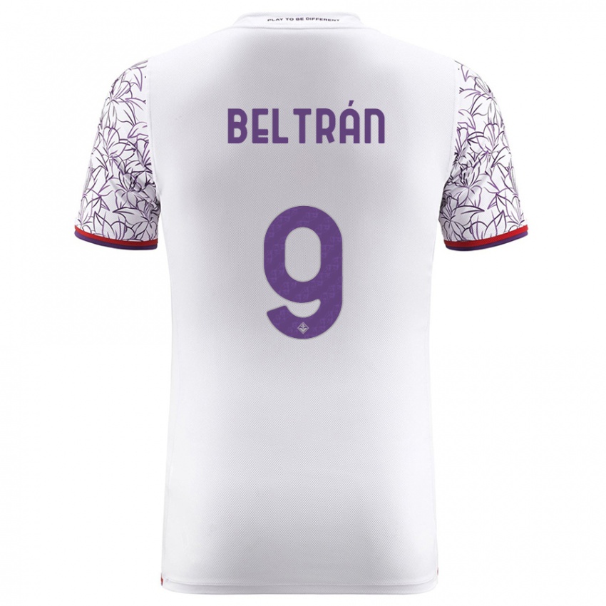 Herren Lucas Beltrán #9 Weiß Auswärtstrikot Trikot 2023/24 T-Shirt Österreich