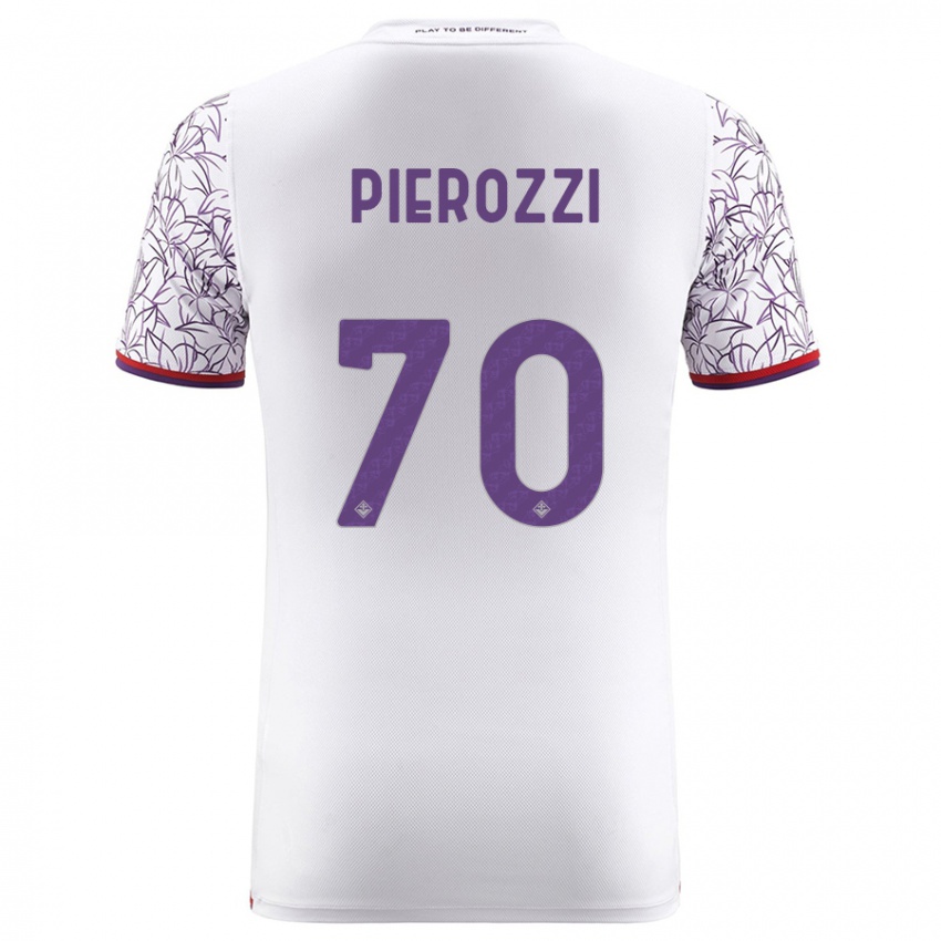 Herren Niccolo Pierozzi #70 Weiß Auswärtstrikot Trikot 2023/24 T-Shirt Österreich