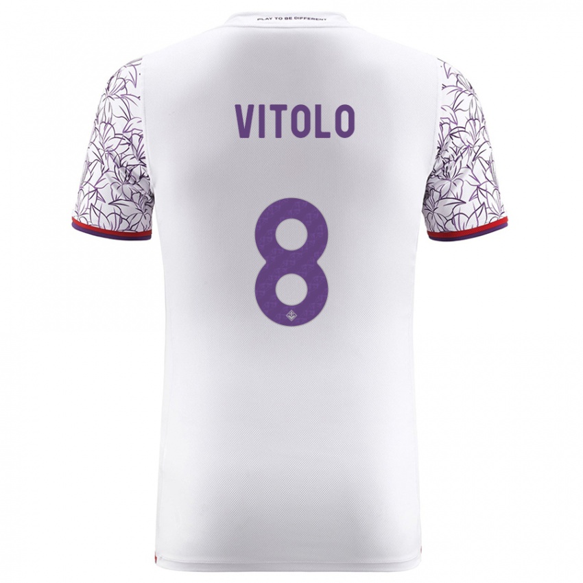 Herren Federico Vitolo #8 Weiß Auswärtstrikot Trikot 2023/24 T-Shirt Österreich