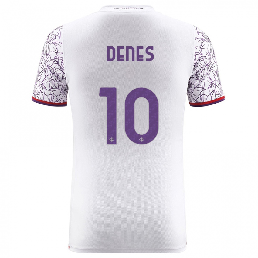 Herren Adrián Dénes #10 Weiß Auswärtstrikot Trikot 2023/24 T-Shirt Österreich