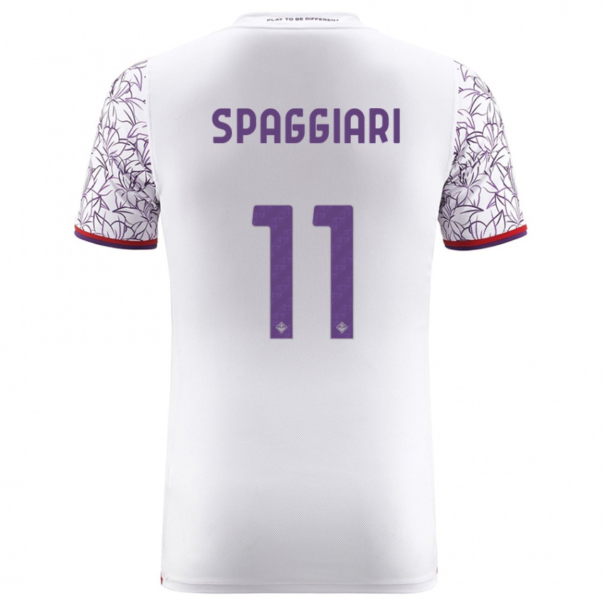 Herren Riccardo Spaggiari #11 Weiß Auswärtstrikot Trikot 2023/24 T-Shirt Österreich