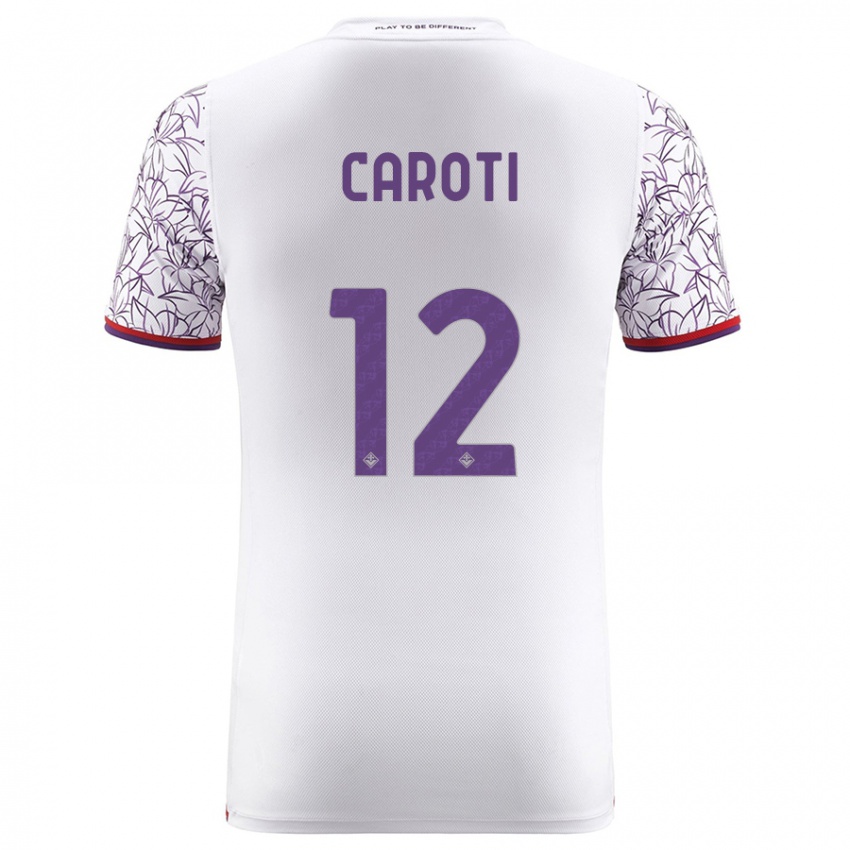 Herren Filippo Caroti #12 Weiß Auswärtstrikot Trikot 2023/24 T-Shirt Österreich