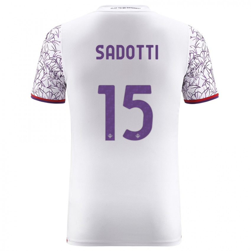 Herren Edoardo Sadotti #15 Weiß Auswärtstrikot Trikot 2023/24 T-Shirt Österreich