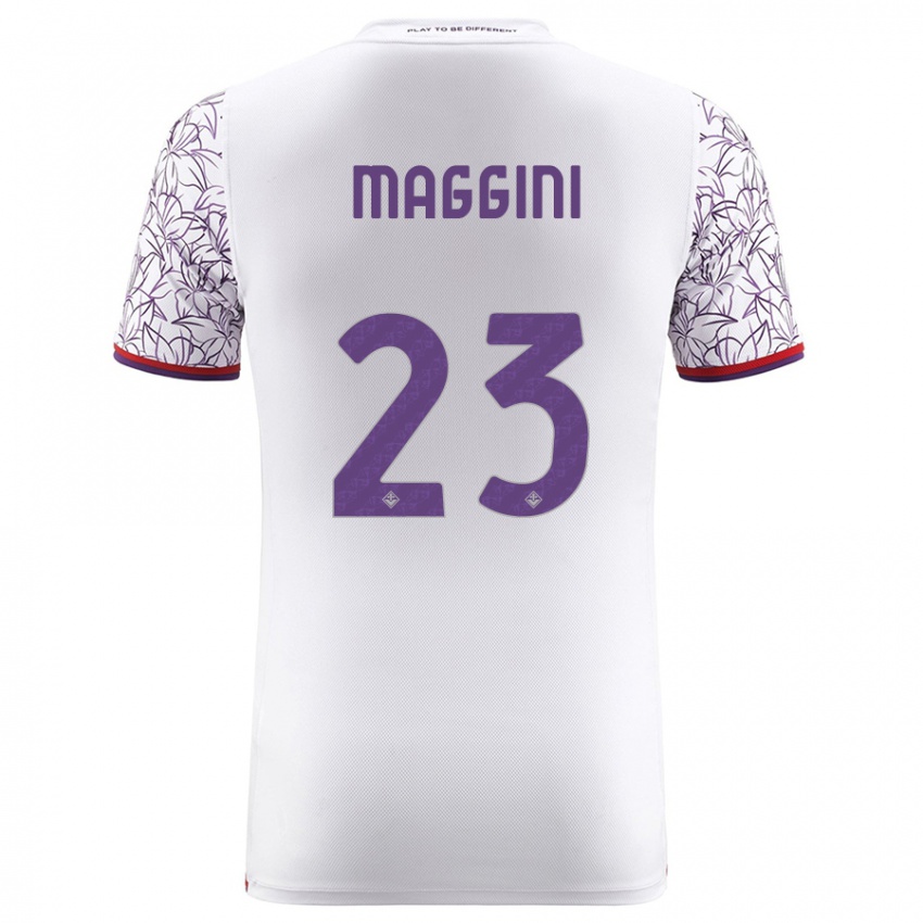 Herren Filippo Maggini #23 Weiß Auswärtstrikot Trikot 2023/24 T-Shirt Österreich