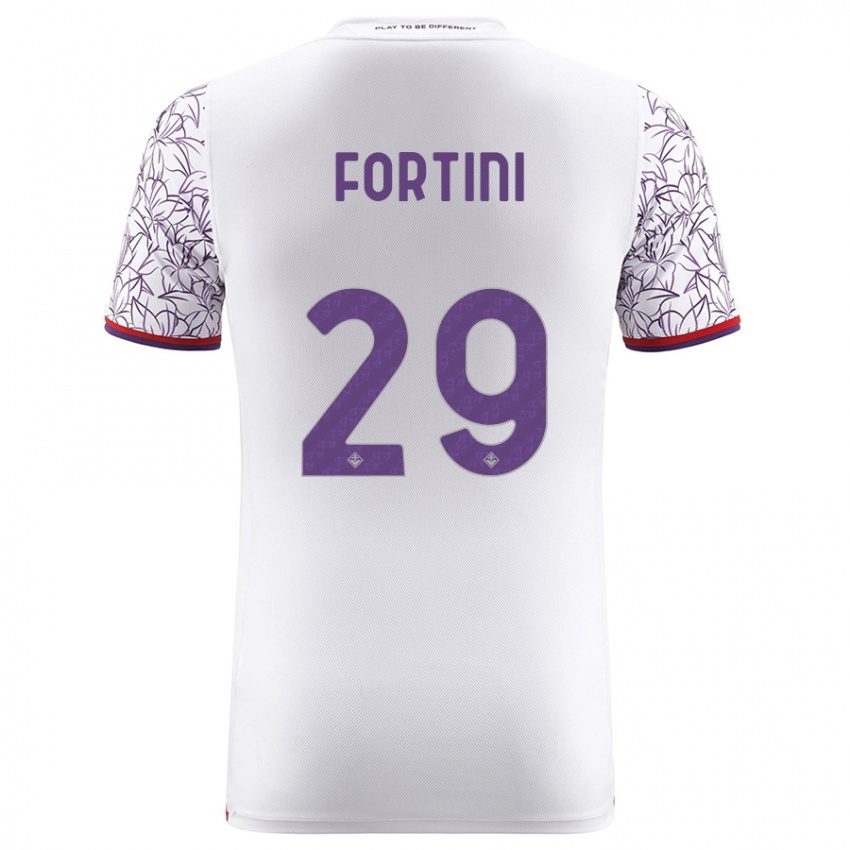 Herren Niccolò Fortini #29 Weiß Auswärtstrikot Trikot 2023/24 T-Shirt Österreich