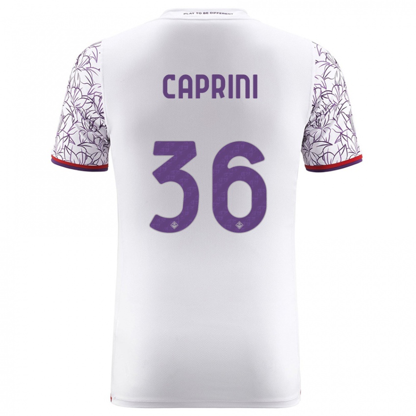 Herren Maat Daniel Caprini #36 Weiß Auswärtstrikot Trikot 2023/24 T-Shirt Österreich