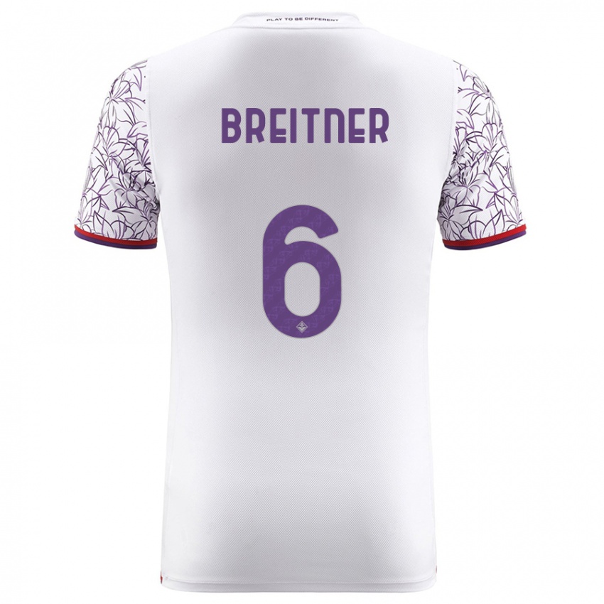 Herren Stephanie Breitner #6 Weiß Auswärtstrikot Trikot 2023/24 T-Shirt Österreich