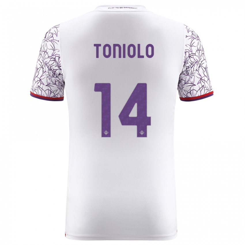 Herren Martina Toniolo #14 Weiß Auswärtstrikot Trikot 2023/24 T-Shirt Österreich