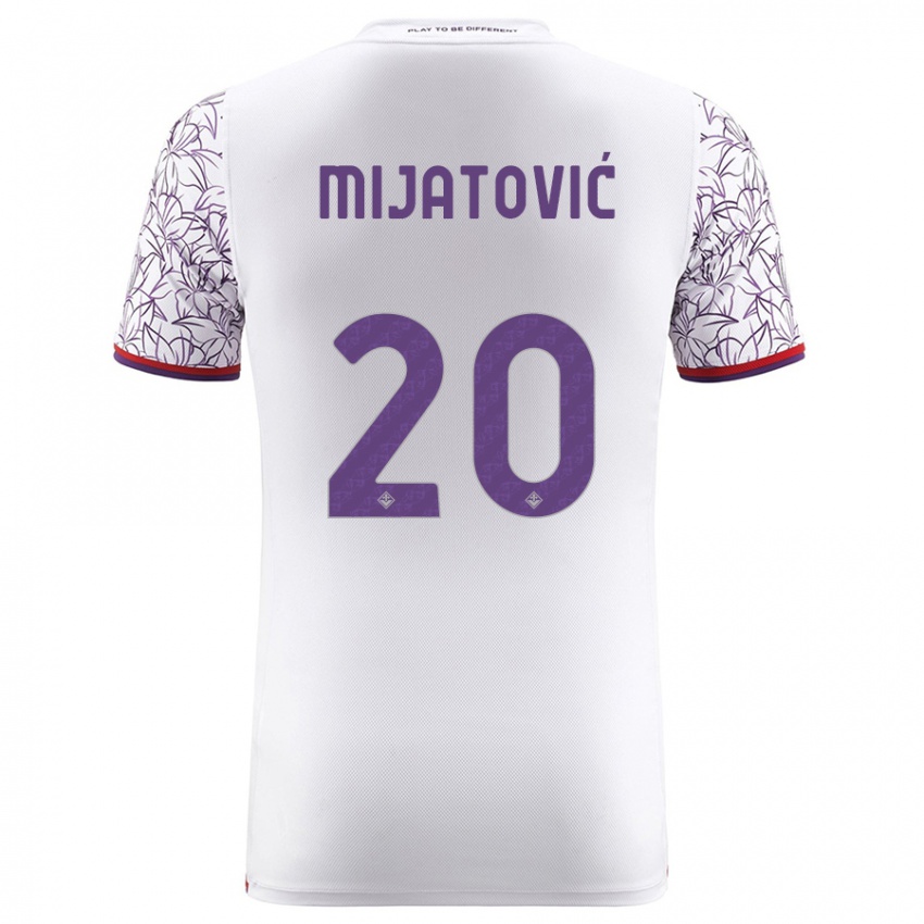 Herren Milica Mijatović #20 Weiß Auswärtstrikot Trikot 2023/24 T-Shirt Österreich