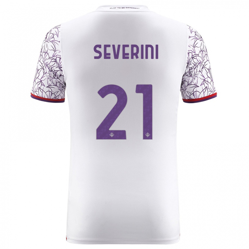 Herren Emma Severini #21 Weiß Auswärtstrikot Trikot 2023/24 T-Shirt Österreich