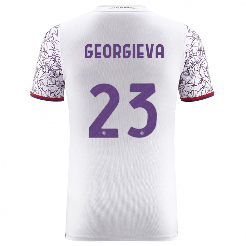 Herren Marina Georgieva #23 Weiß Auswärtstrikot Trikot 2023/24 T-Shirt Österreich