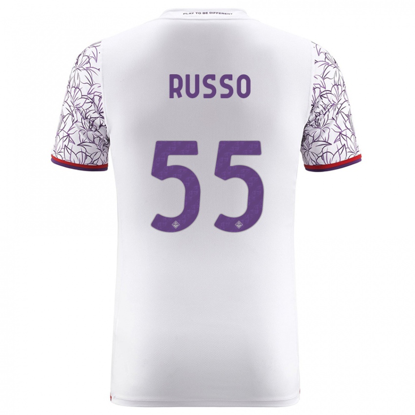 Herren Federica Russo #55 Weiß Auswärtstrikot Trikot 2023/24 T-Shirt Österreich