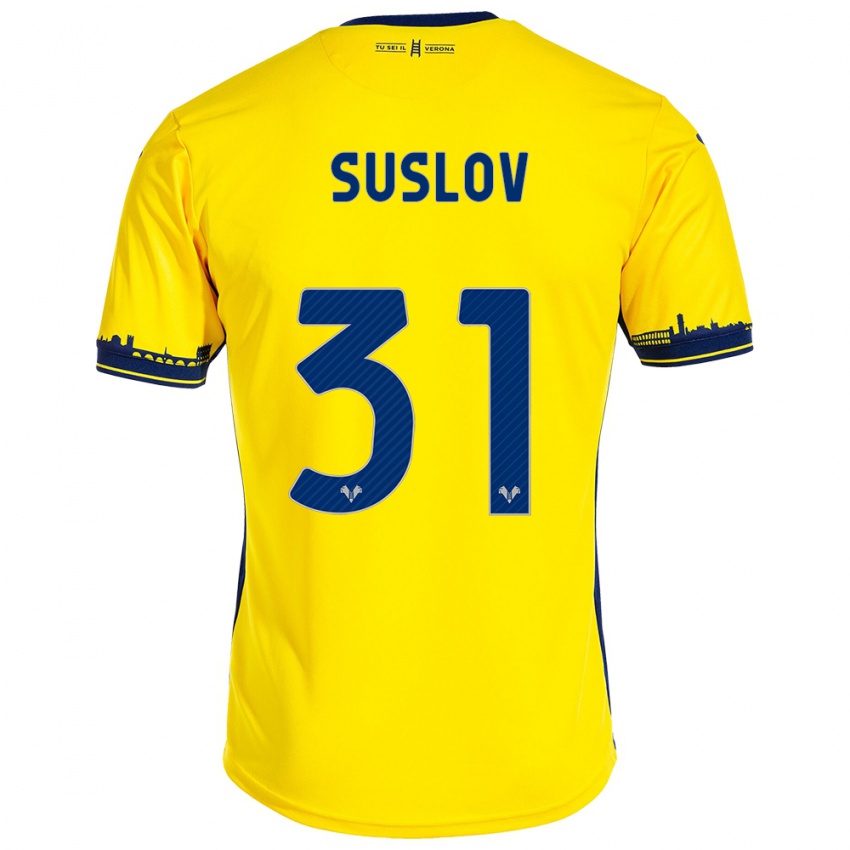 Herren Tomas Suslov #31 Gelb Auswärtstrikot Trikot 2023/24 T-Shirt Österreich