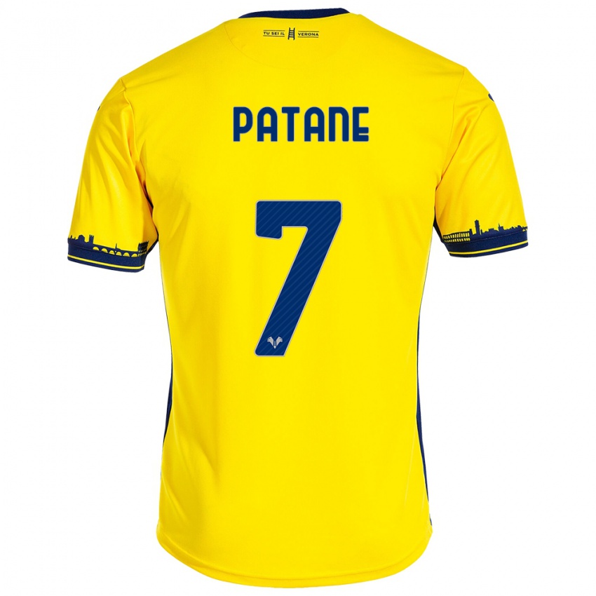 Herren Nicola Patanè #7 Gelb Auswärtstrikot Trikot 2023/24 T-Shirt Österreich