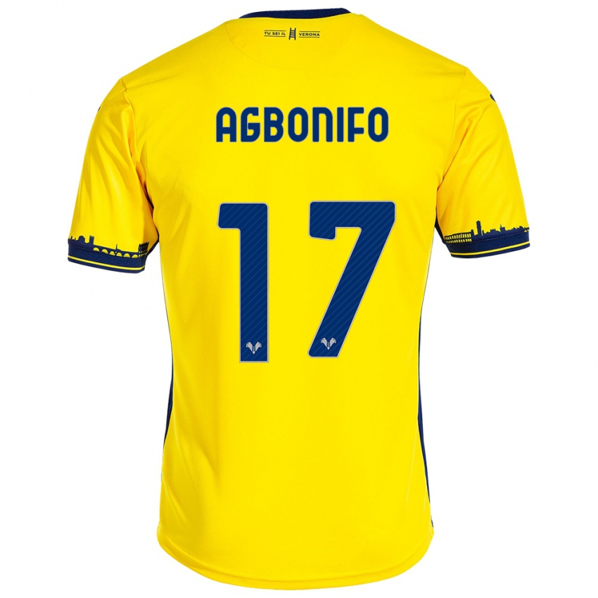 Herren Richi Agbonifo #17 Gelb Auswärtstrikot Trikot 2023/24 T-Shirt Österreich