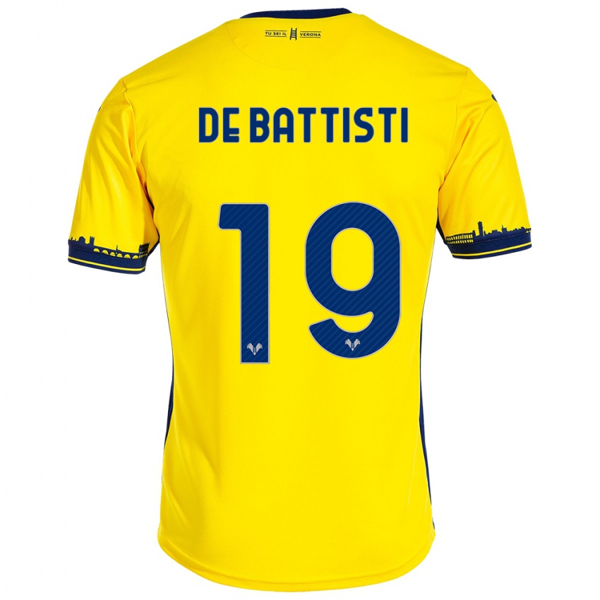 Herren Davide De Battisti #19 Gelb Auswärtstrikot Trikot 2023/24 T-Shirt Österreich