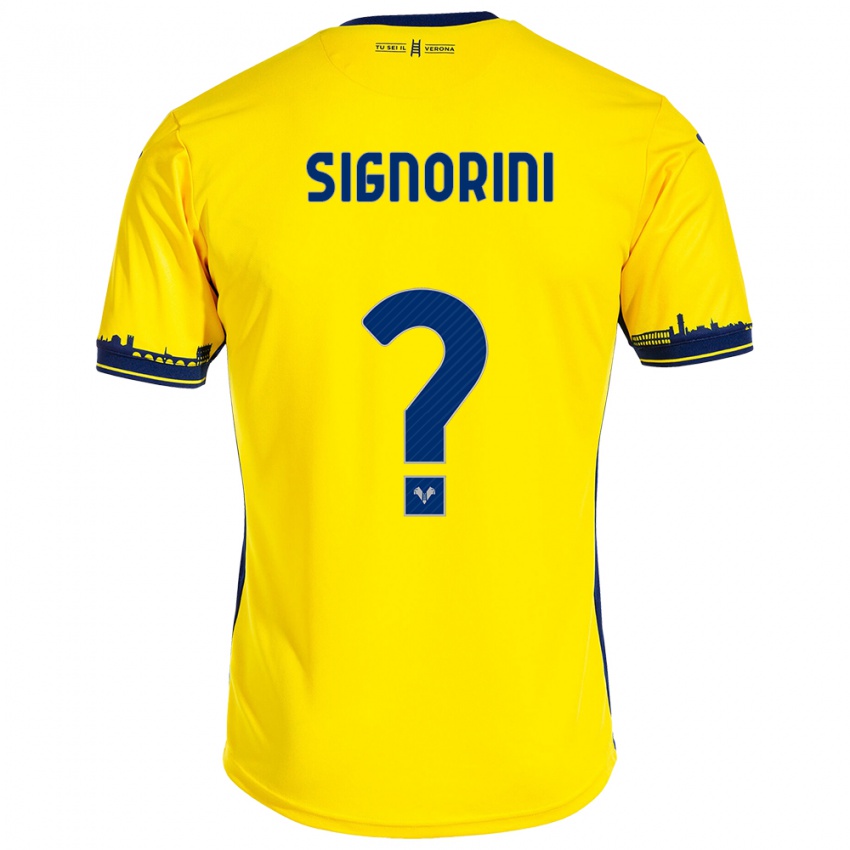 Herren Simone Signorini #0 Gelb Auswärtstrikot Trikot 2023/24 T-Shirt Österreich