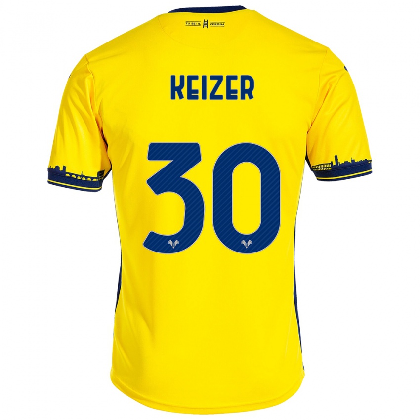 Herren Fanny Keizer #30 Gelb Auswärtstrikot Trikot 2023/24 T-Shirt Österreich