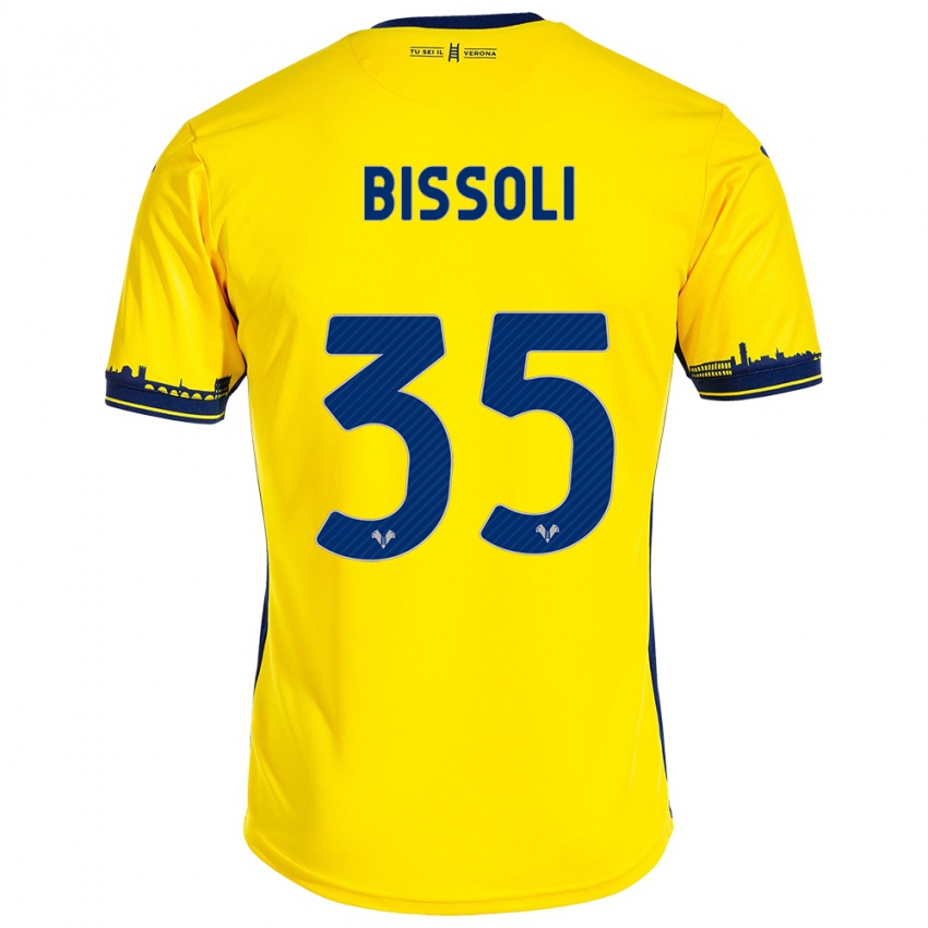 Herren Noemí Bissoli #35 Gelb Auswärtstrikot Trikot 2023/24 T-Shirt Österreich