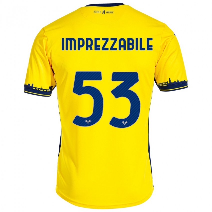 Herren Francesca Imprezzabile #53 Gelb Auswärtstrikot Trikot 2023/24 T-Shirt Österreich