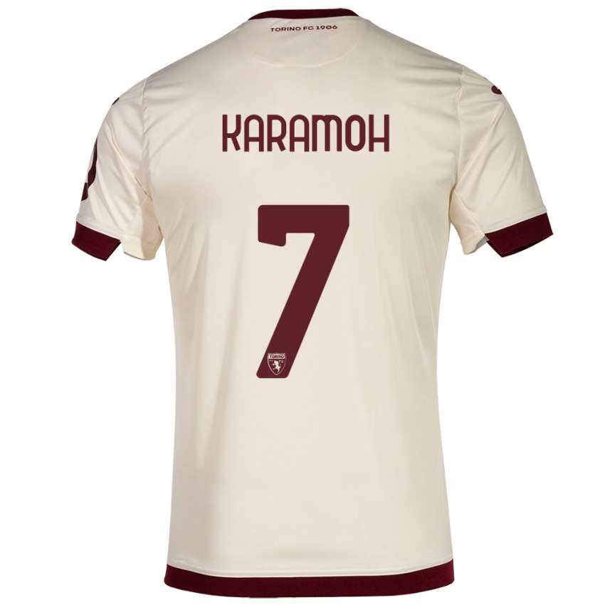 Herren Yann Karamoh #7 Sekt Auswärtstrikot Trikot 2023/24 T-Shirt Österreich