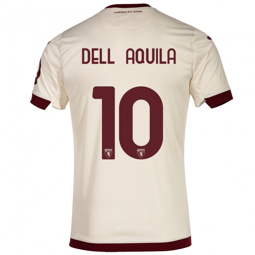 Herren Francesco Dell'aquila #10 Sekt Auswärtstrikot Trikot 2023/24 T-Shirt Österreich