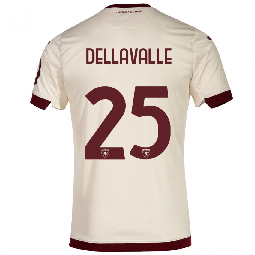 Herren Alessandro Dellavalle #25 Sekt Auswärtstrikot Trikot 2023/24 T-Shirt Österreich