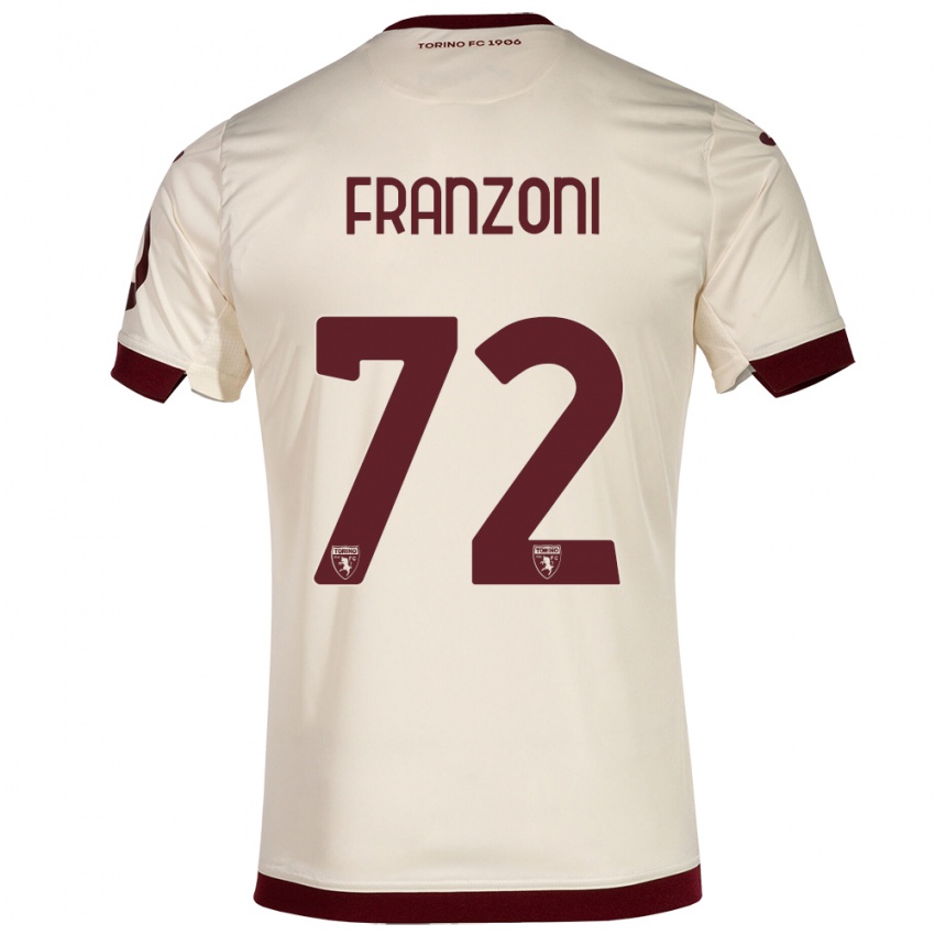 Herren Nicolò Franzoni #72 Sekt Auswärtstrikot Trikot 2023/24 T-Shirt Österreich