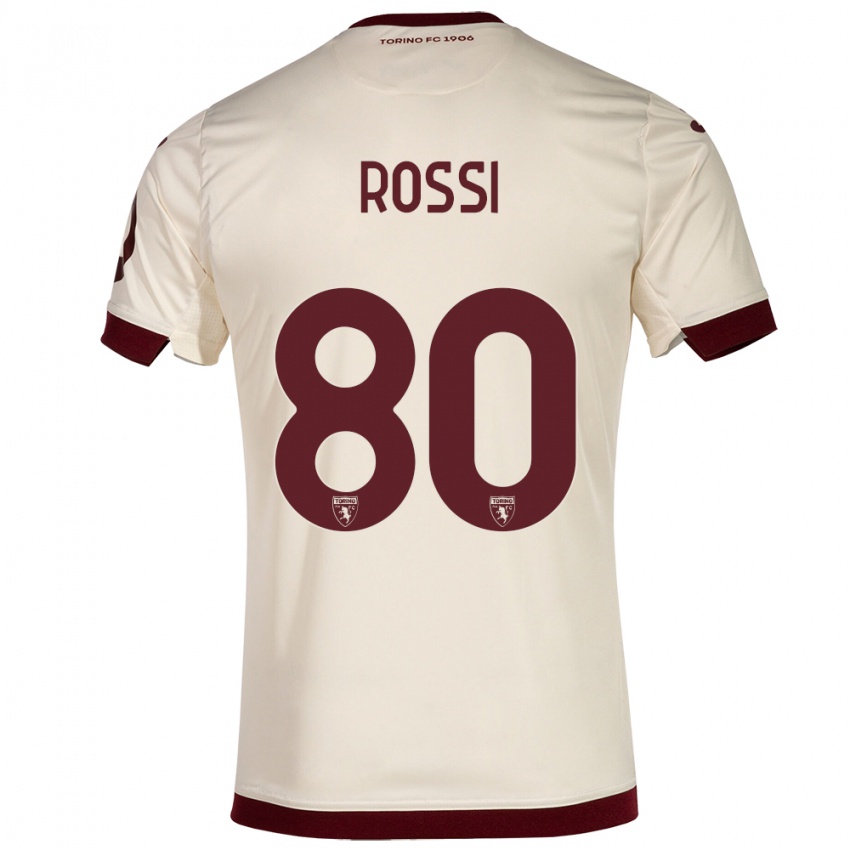 Herren Simone Rossi #80 Sekt Auswärtstrikot Trikot 2023/24 T-Shirt Österreich