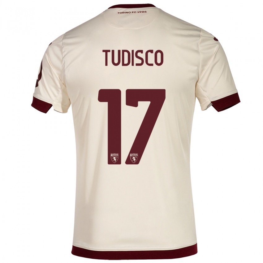 Herren Giorgia Tudisco #17 Sekt Auswärtstrikot Trikot 2023/24 T-Shirt Österreich