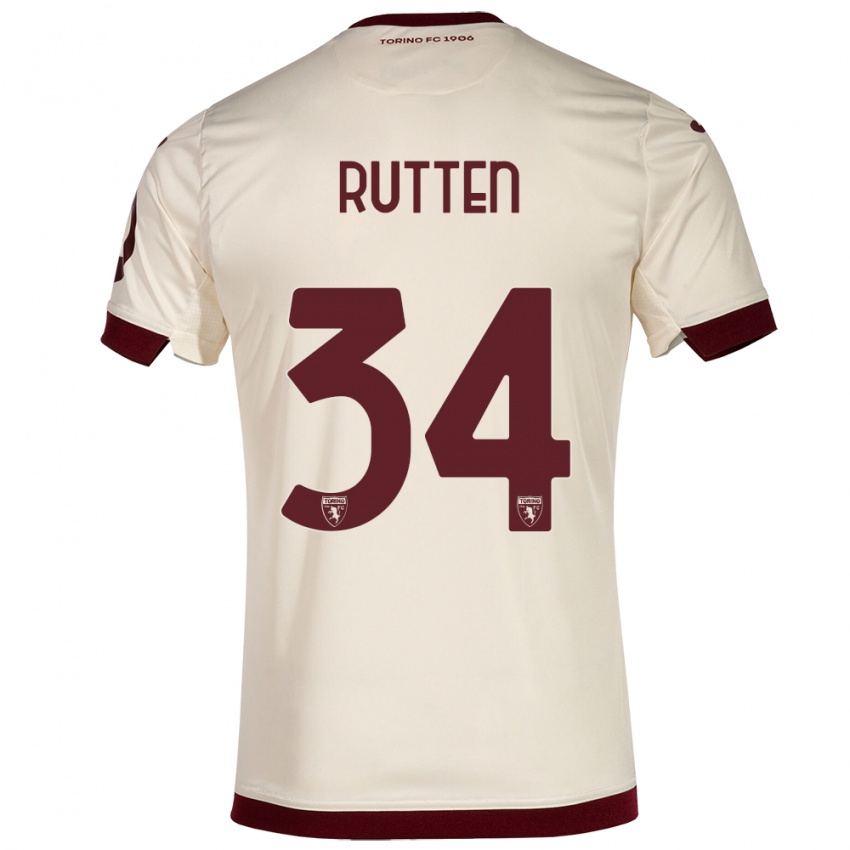 Herren Jill Rutten #34 Sekt Auswärtstrikot Trikot 2023/24 T-Shirt Österreich