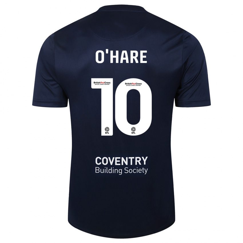 Herren Callum O'hare #10 Rote Marine Auswärtstrikot Trikot 2023/24 T-Shirt Österreich