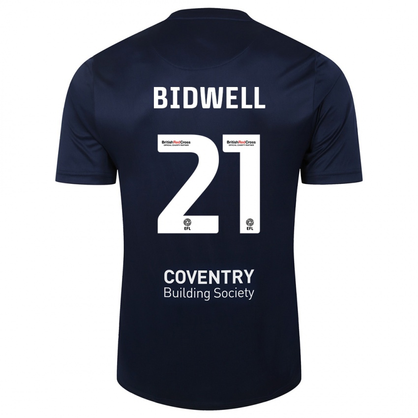 Herren Jake Bidwell #21 Rote Marine Auswärtstrikot Trikot 2023/24 T-Shirt Österreich