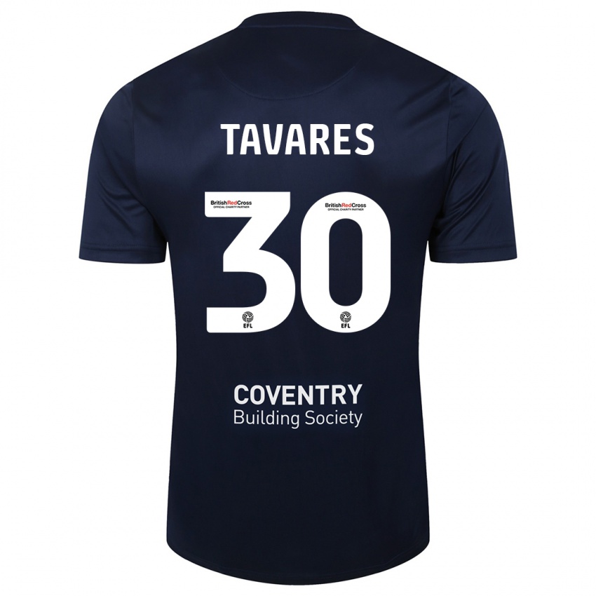 Herren Fábio Tavares #30 Rote Marine Auswärtstrikot Trikot 2023/24 T-Shirt Österreich