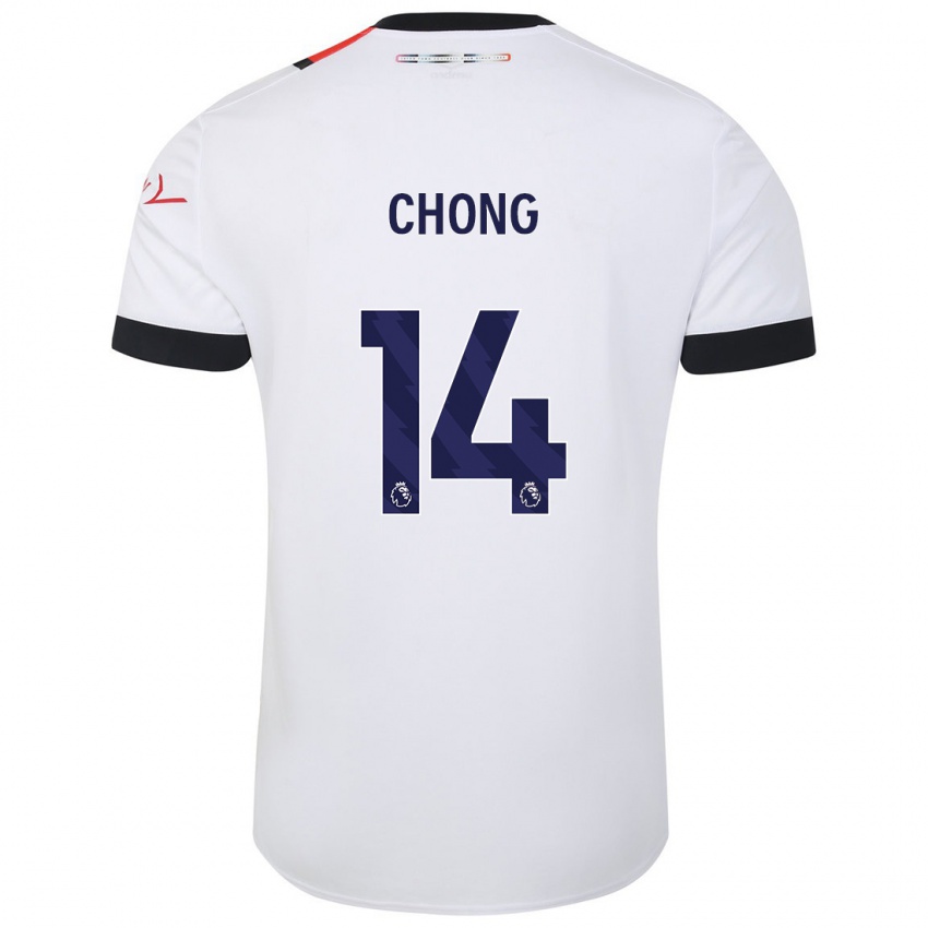 Herren Tahith Chong #14 Weiß Auswärtstrikot Trikot 2023/24 T-Shirt Österreich
