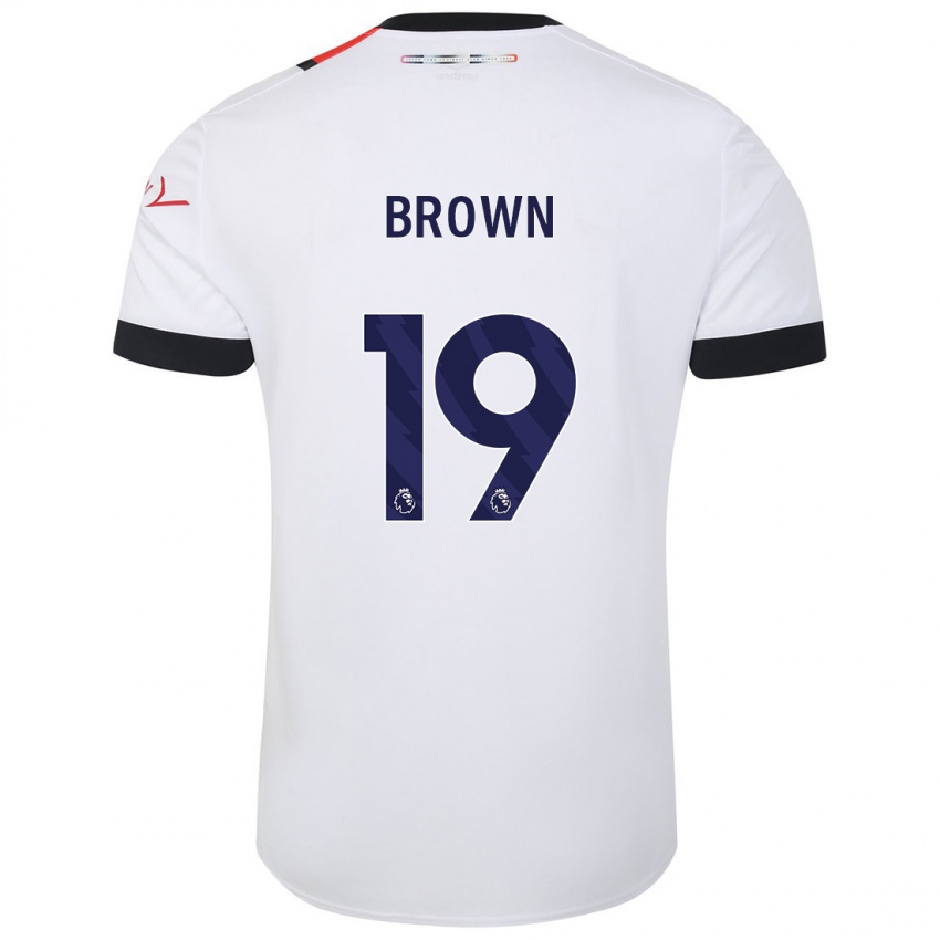 Herren Jacob Brown #19 Weiß Auswärtstrikot Trikot 2023/24 T-Shirt Österreich
