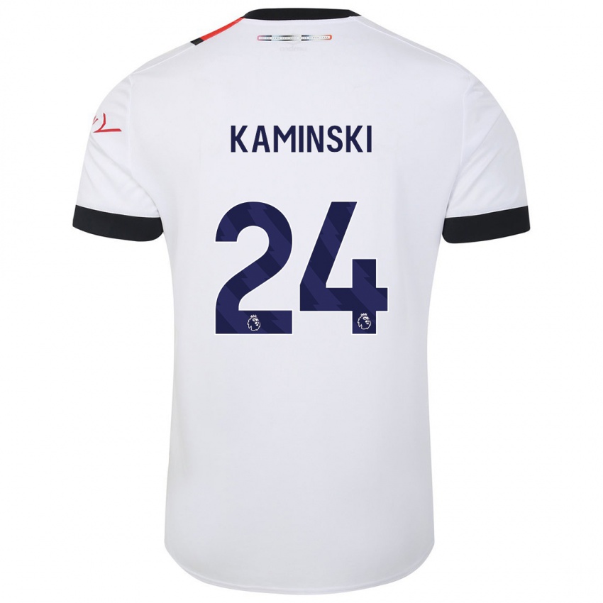 Herren Thomas Kaminski #24 Weiß Auswärtstrikot Trikot 2023/24 T-Shirt Österreich