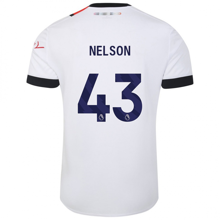 Herren Zack Nelson #43 Weiß Auswärtstrikot Trikot 2023/24 T-Shirt Österreich