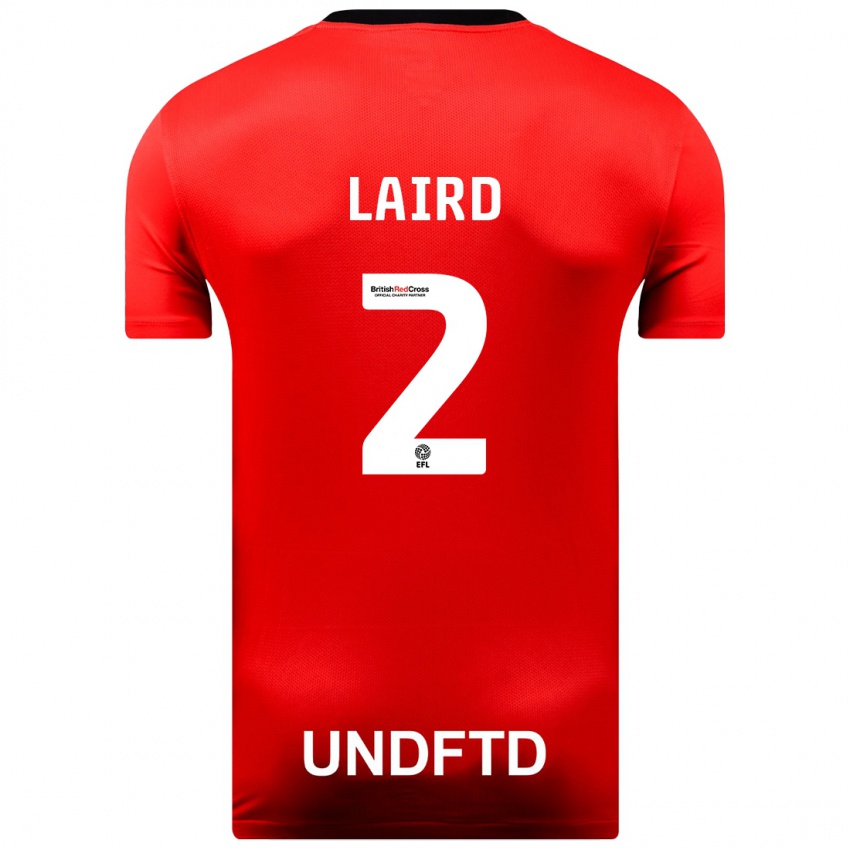 Herren Ethan Laird #2 Rot Auswärtstrikot Trikot 2023/24 T-Shirt Österreich