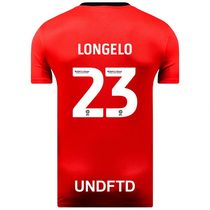 Herren Emmanuel Longelo #23 Rot Auswärtstrikot Trikot 2023/24 T-Shirt Österreich