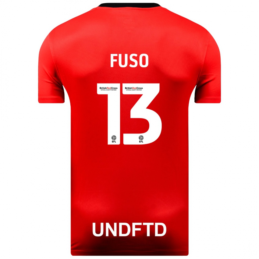 Herren Ivana Fuso #13 Rot Auswärtstrikot Trikot 2023/24 T-Shirt Österreich