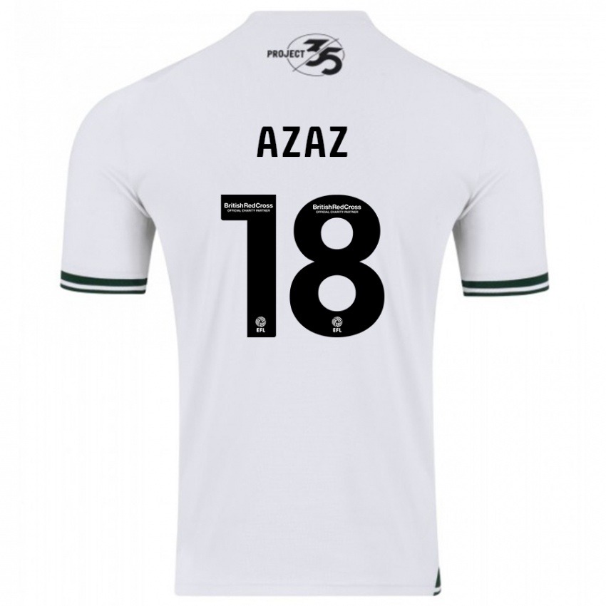 Herren Finn Azaz #18 Weiß Auswärtstrikot Trikot 2023/24 T-Shirt Österreich