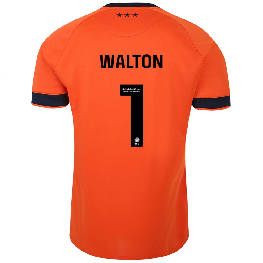 Herren Christian Walton #1 Orangefarben Auswärtstrikot Trikot 2023/24 T-Shirt Österreich