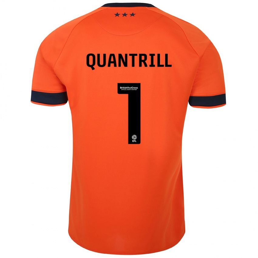 Herren Sarah Quantrill #1 Orangefarben Auswärtstrikot Trikot 2023/24 T-Shirt Österreich