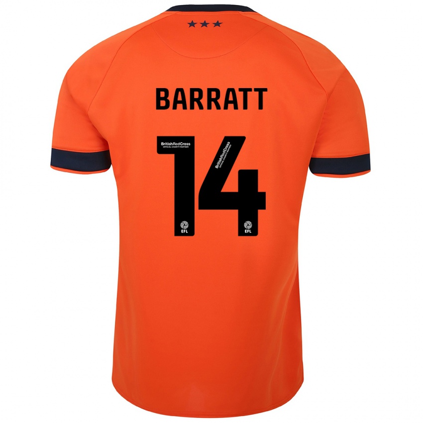 Herren Zoe Barratt #14 Orangefarben Auswärtstrikot Trikot 2023/24 T-Shirt Österreich