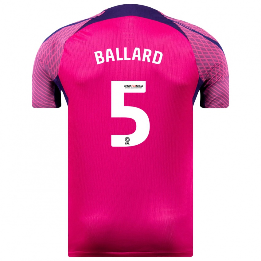 Herren Daniel Ballard #5 Lila Auswärtstrikot Trikot 2023/24 T-Shirt Österreich