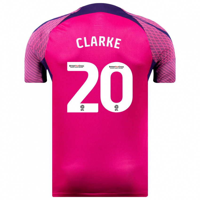 Herren Jack Clarke #20 Lila Auswärtstrikot Trikot 2023/24 T-Shirt Österreich