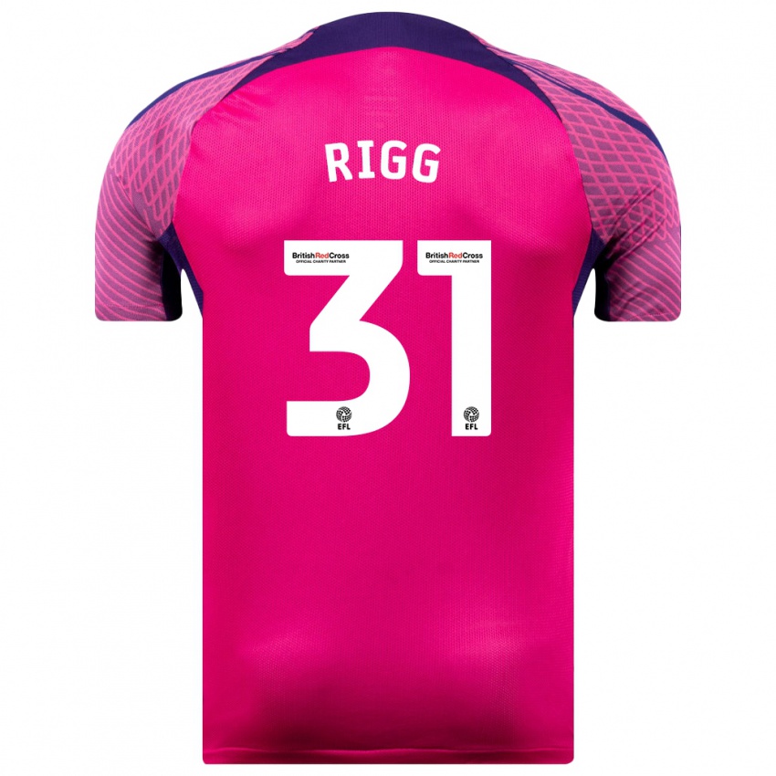 Herren Chris Rigg #31 Lila Auswärtstrikot Trikot 2023/24 T-Shirt Österreich